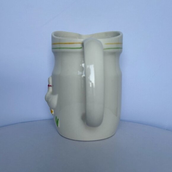 Ribbon Geese Bowl And Pitcher Ceramic Set Vintage Treasure Craft USA - Picture 10 of 15